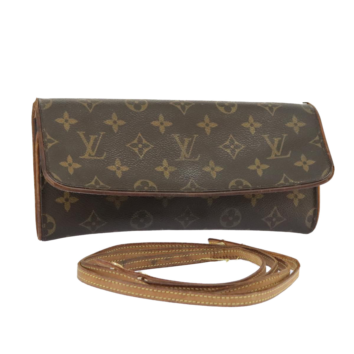 LOUIS VUITTON Monogram Pochette Twin GM Shoulder Bag M51852 LV Auth 98583