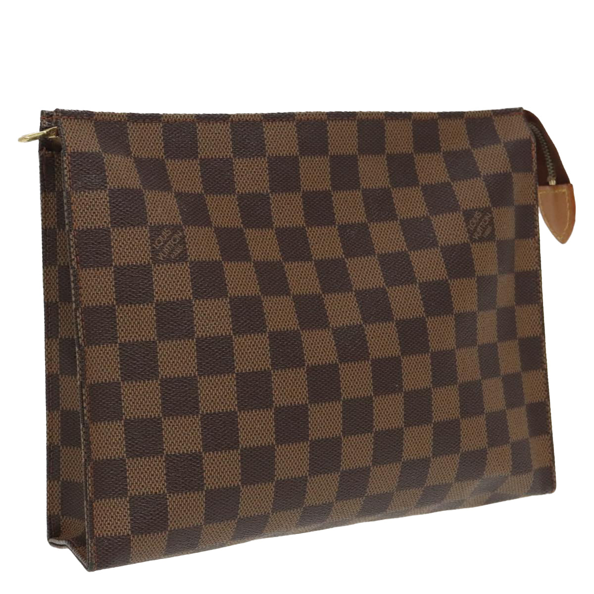 LOUIS VUITTON Damier Ebene Poche Toilette 26 Pouch N47543 LV Auth 98590