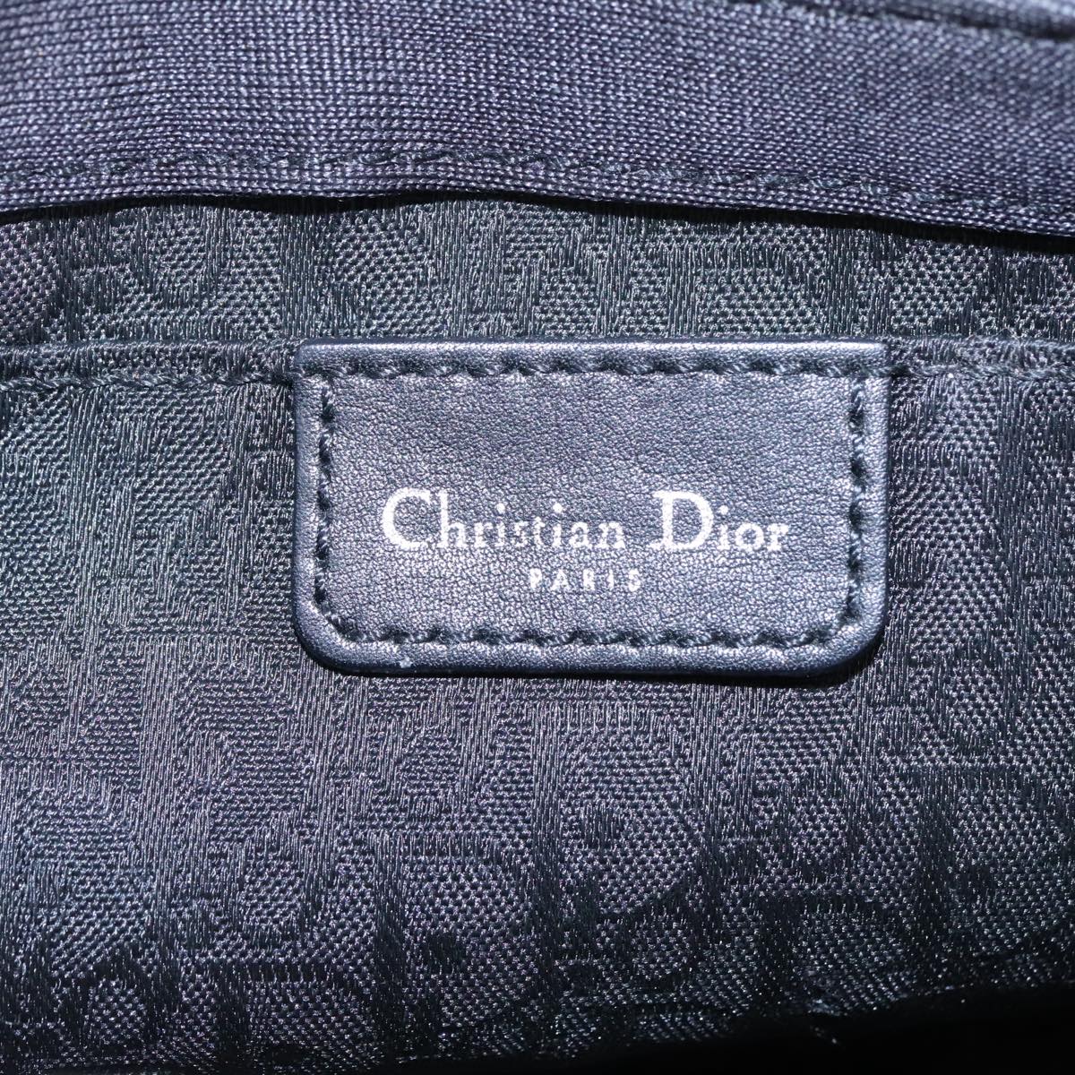 Christian Dior Hand Bag Canvas Black Auth 98592