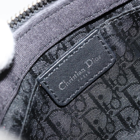 Christian Dior Hand Bag Canvas Black Auth 98592
