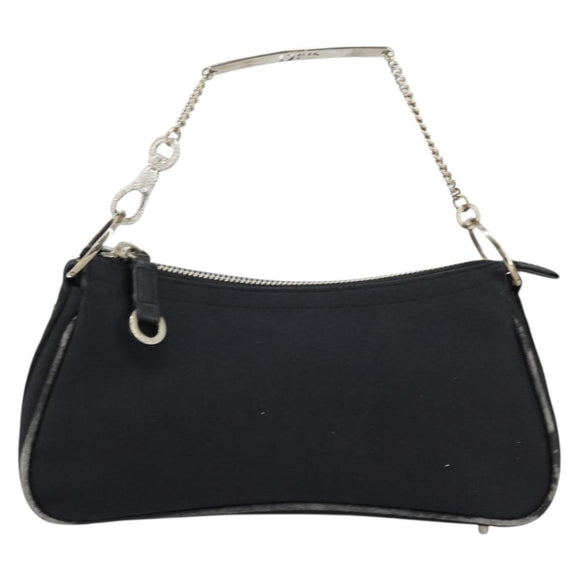 Christian Dior Hand Bag Canvas Black Auth 98592