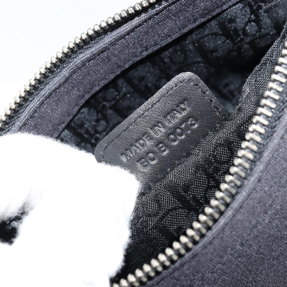Christian Dior Hand Bag Canvas Black Auth 98592