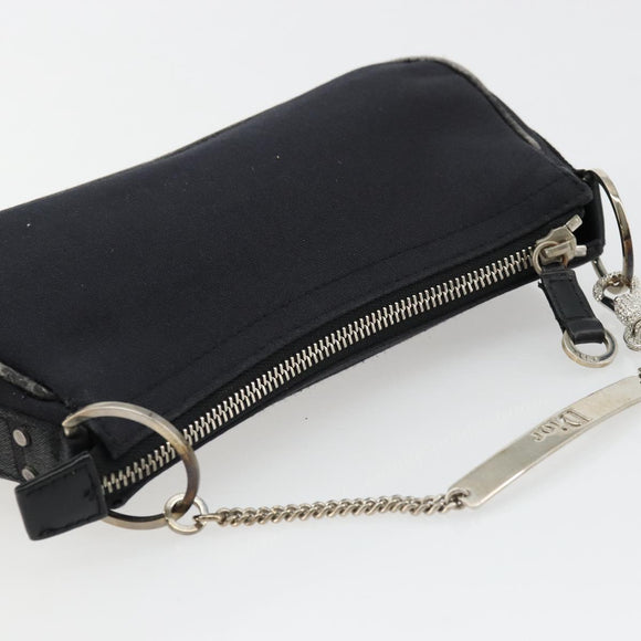 Christian Dior Hand Bag Canvas Black Auth 98592