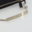 Christian Dior Hand Bag Canvas Black Auth 98592-8
