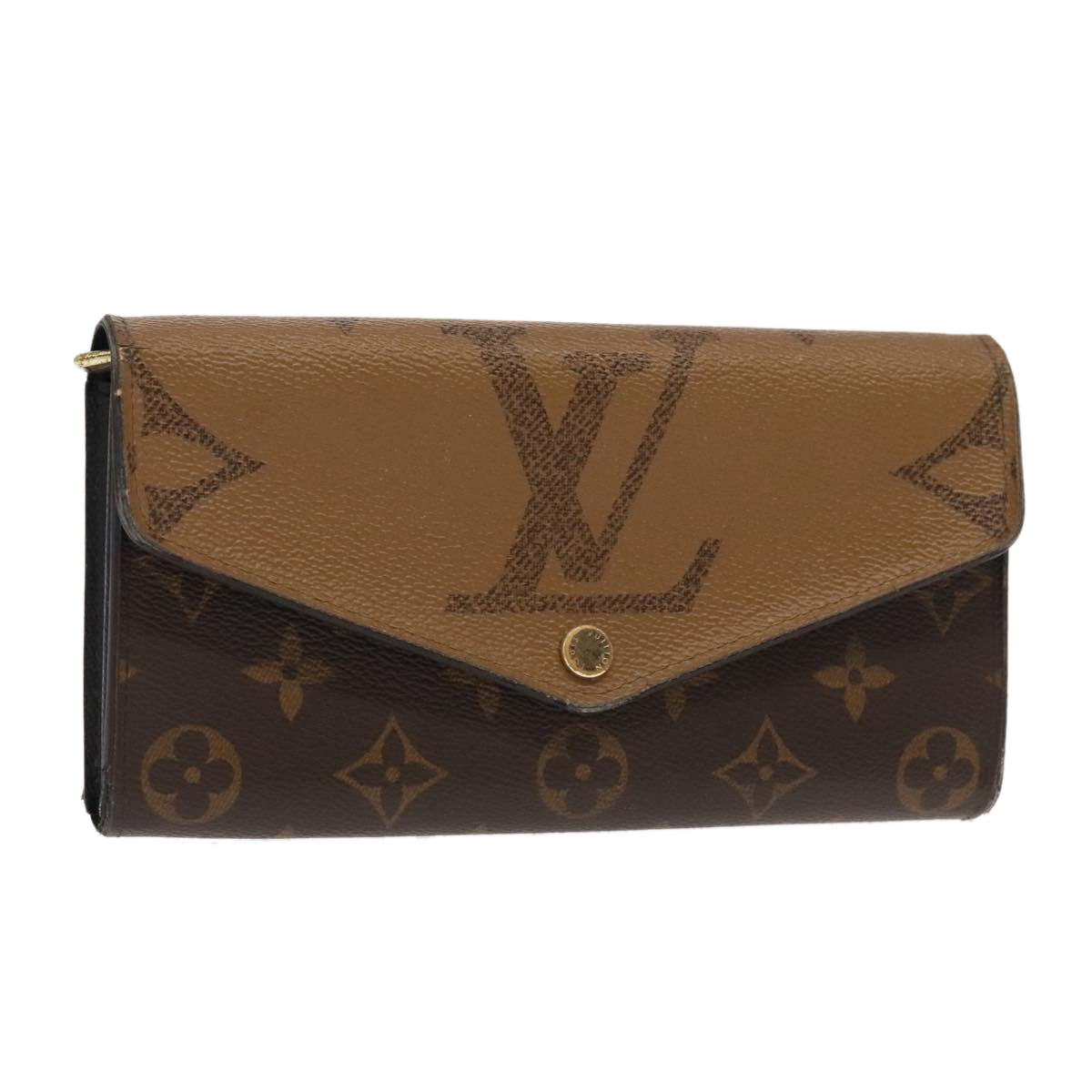 LOUIS VUITTON Monogram Reverse Giant Portefeuille Sarah Wallet M80726 Auth 98600