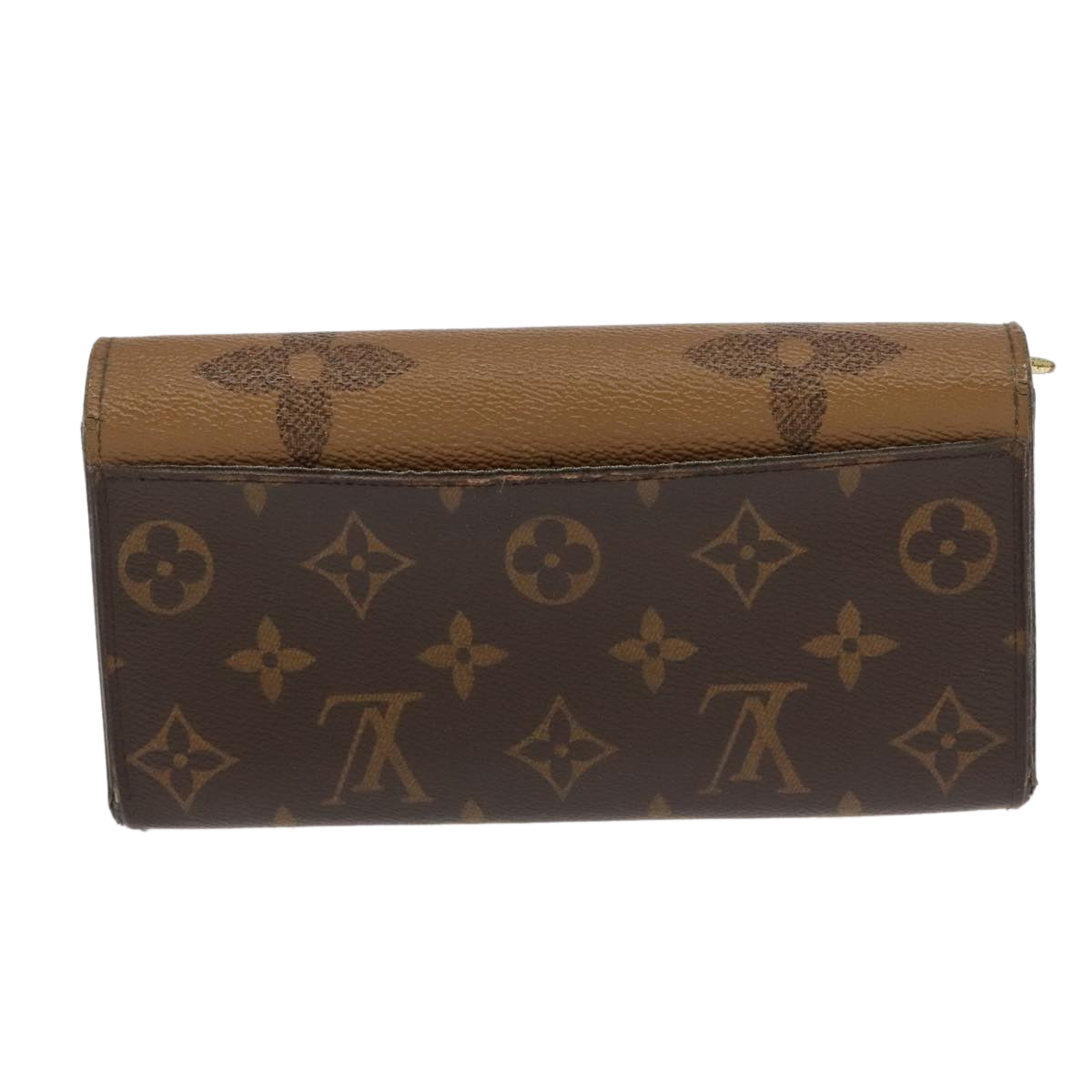 LOUIS VUITTON Monogram Reverse Giant Portefeuille Sarah Wallet M80726 Auth 98600 - 0