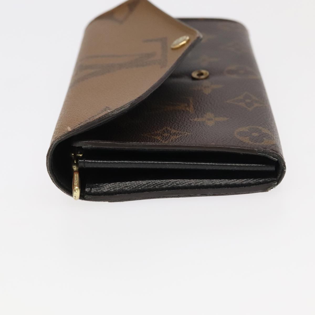 LOUIS VUITTON Monogram Reverse Giant Portefeuille Sarah Wallet M80726 Auth 98600