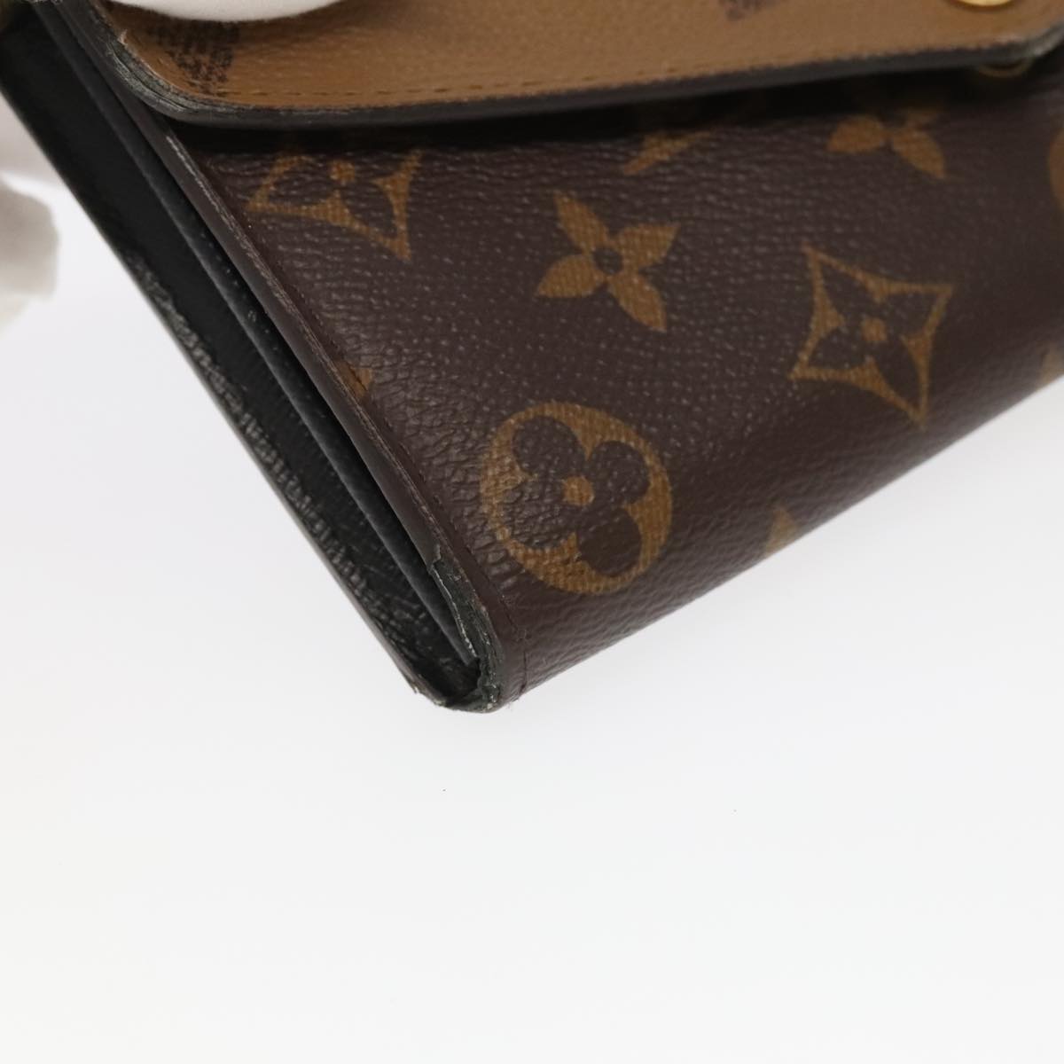 LOUIS VUITTON Monogram Reverse Giant Portefeuille Sarah Wallet M80726 Auth 98600