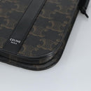 CELINE Triomphe Mobile Pouch PVC Black Silver Auth 98603M-9
