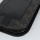 CELINE Triomphe Mobile Pouch PVC Black Silver Auth 98603M-15
