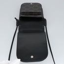 CELINE Triomphe Mobile Pouch PVC Black Silver Auth 98603M-10