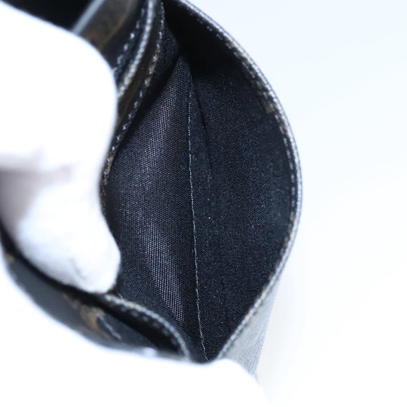 CELINE Triomphe Mobile Pouch PVC Black Silver Auth 98603AM