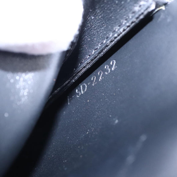 CELINE Triomphe Mobile Pouch PVC Black Silver Auth 98603AM