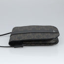 CELINE Triomphe Mobile Pouch PVC Black Silver Auth 98603M-4