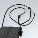 CELINE Triomphe Mobile Pouch PVC Black Silver Auth 98603M-8