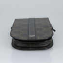 CELINE Triomphe Mobile Pouch PVC Black Silver Auth 98603M-5