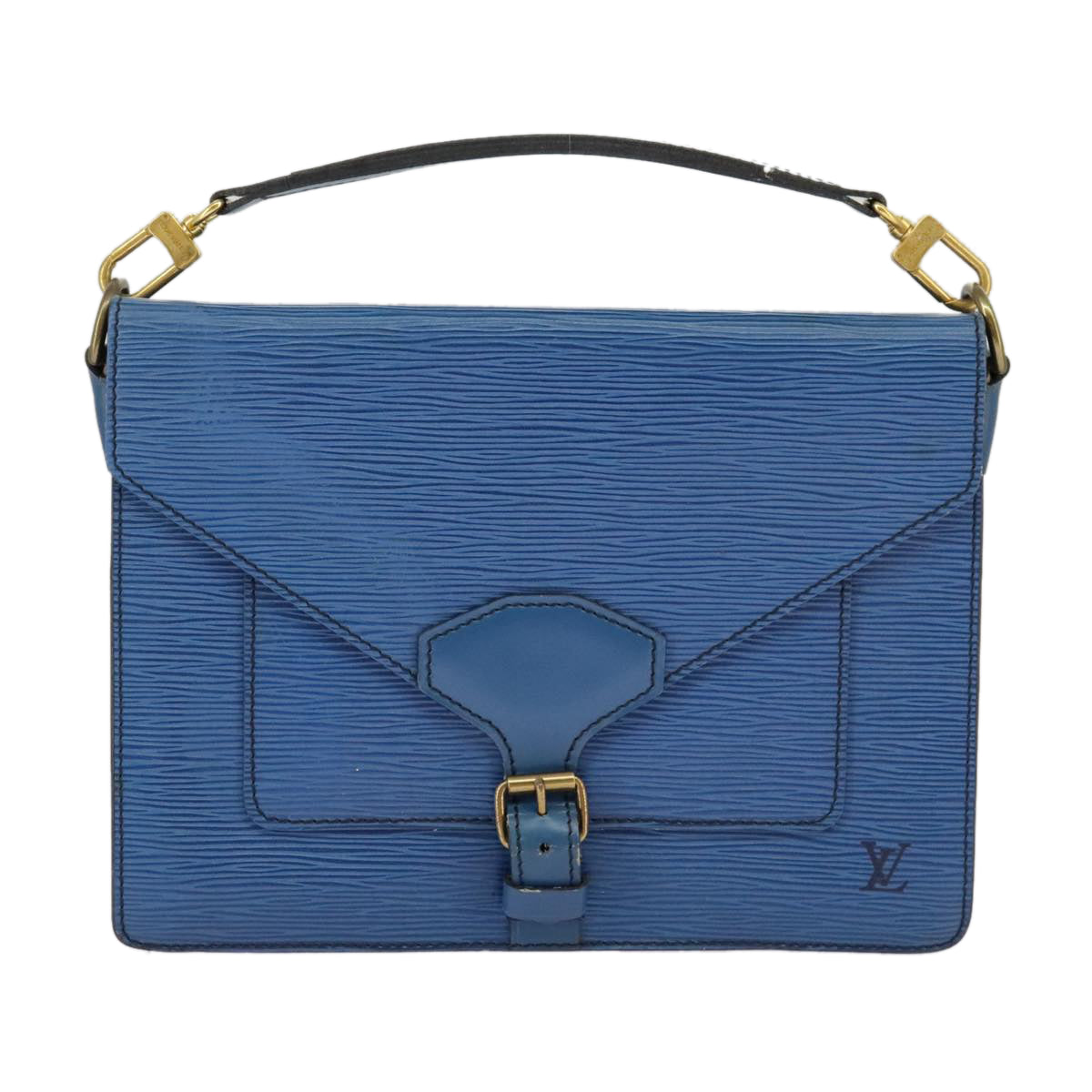 LOUIS VUITTON Epi Biface Clutch Bag Blue LV Auth 98605 - 0