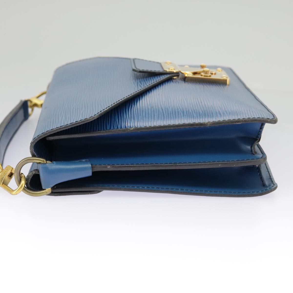 LOUIS VUITTON Epi Biface Clutch Bag Blue LV Auth 98605