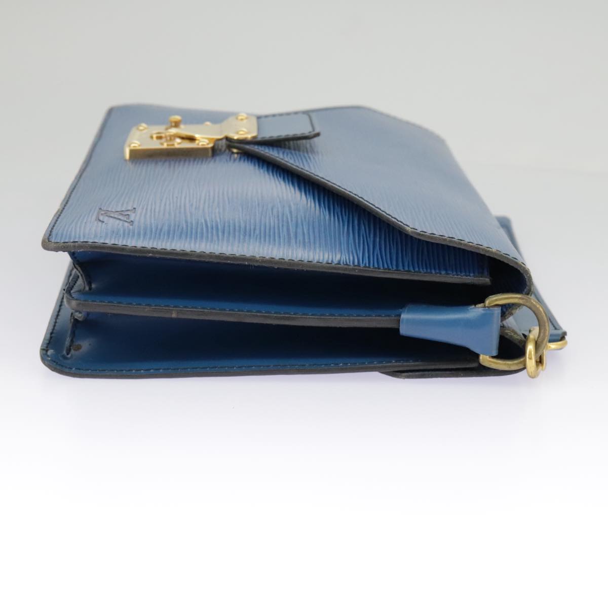 LOUIS VUITTON Epi Biface Clutch Bag Blue LV Auth 98605