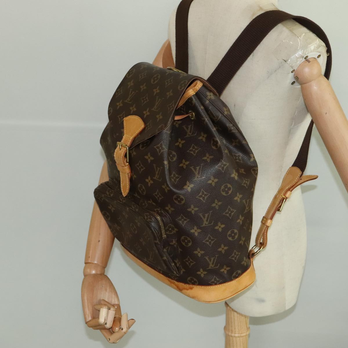 LOUIS VUITTON Monogram Montsouris GM Backpack M51135 LV Auth 98612