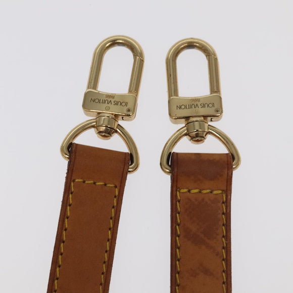 LOUIS VUITTON Adjustable Shoulder Strap Leather 35.8""""""""-42.9"""""""" Beige Auth 98613
