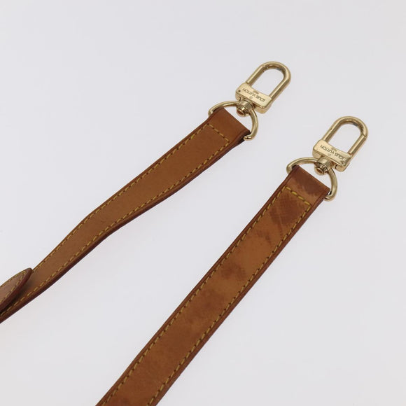 LOUIS VUITTON Adjustable Shoulder Strap Leather 35.8""""""""-42.9"""""""" Beige Auth 98613