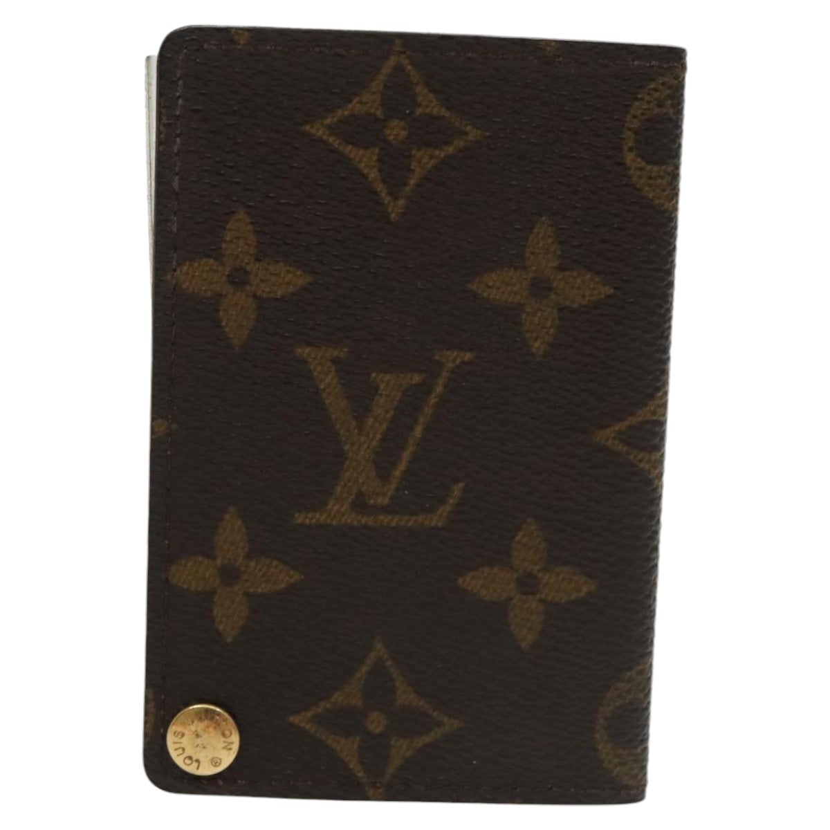 LOUIS VUITTON Monogram Porte Cartes Credit Pression Case M60937 LV Auth 98614