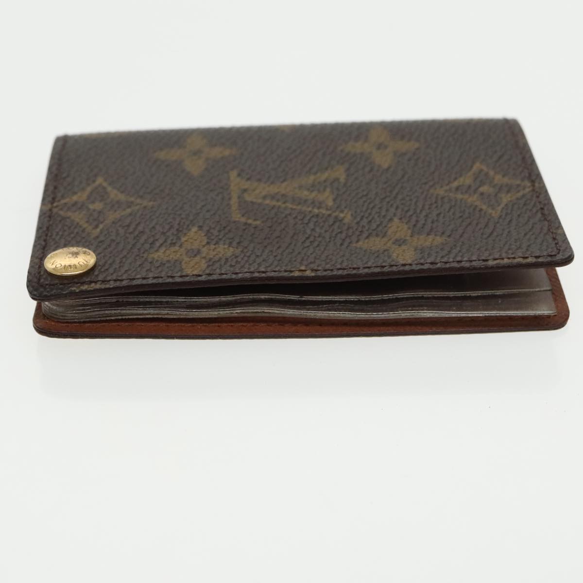 LOUIS VUITTON Monogram Porte Cartes Credit Pression Case M60937 LV Auth 98614