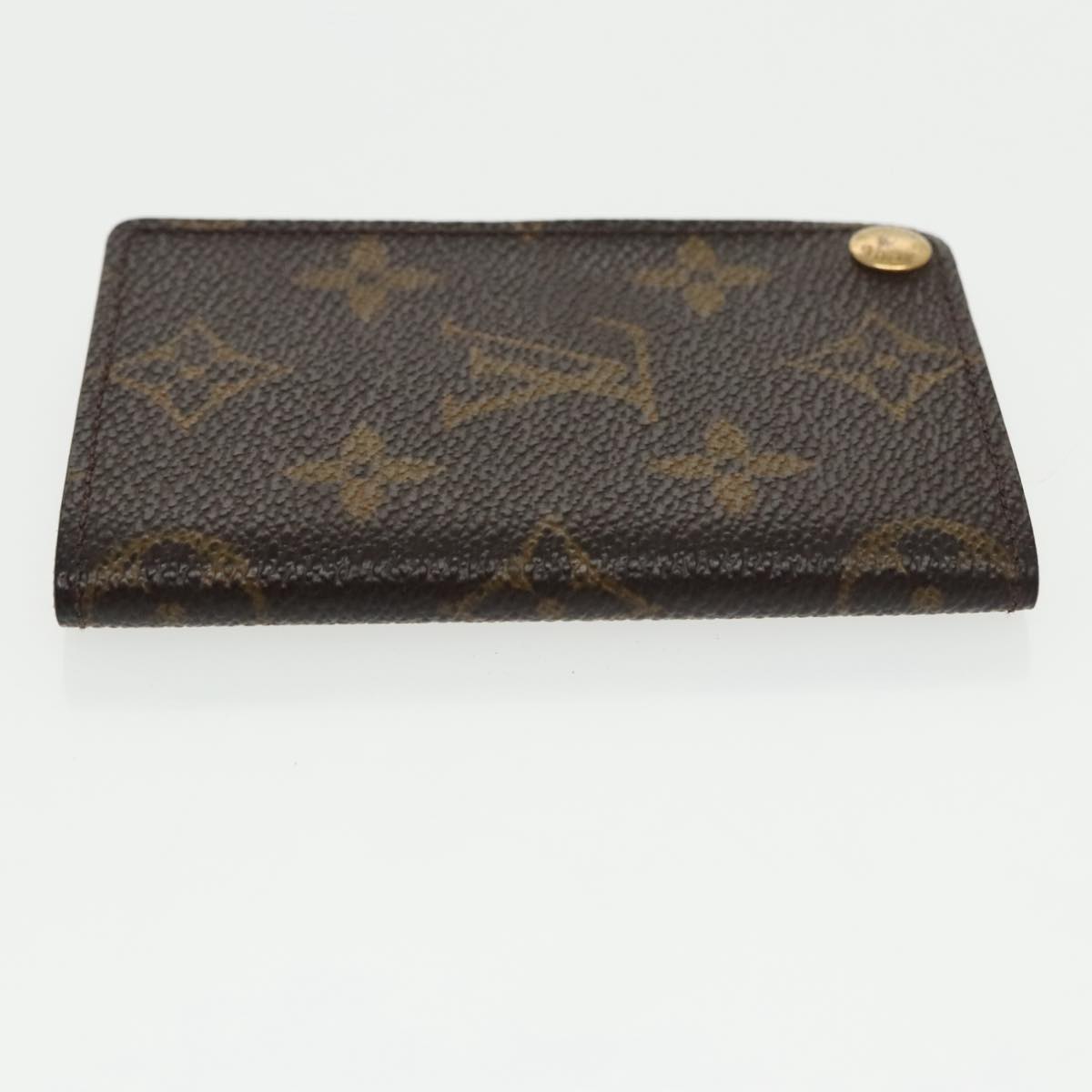 LOUIS VUITTON Monogram Porte Cartes Credit Pression Case M60937 LV Auth 98614