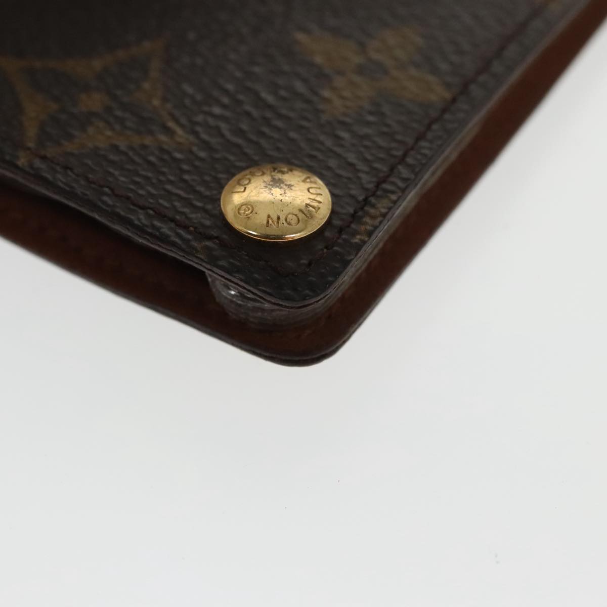 LOUIS VUITTON Monogram Porte Cartes Credit Pression Case M60937 LV Auth 98614