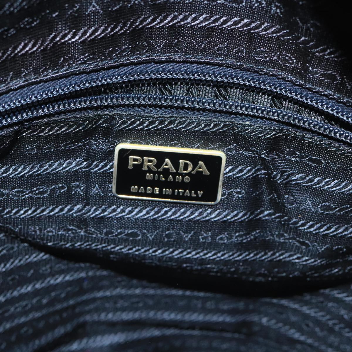 PRADA Hand Bag Nylon Black Auth 98615