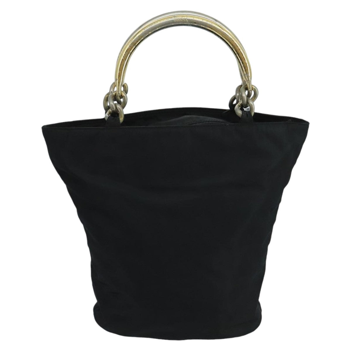 PRADA Hand Bag Nylon Black Auth 98615