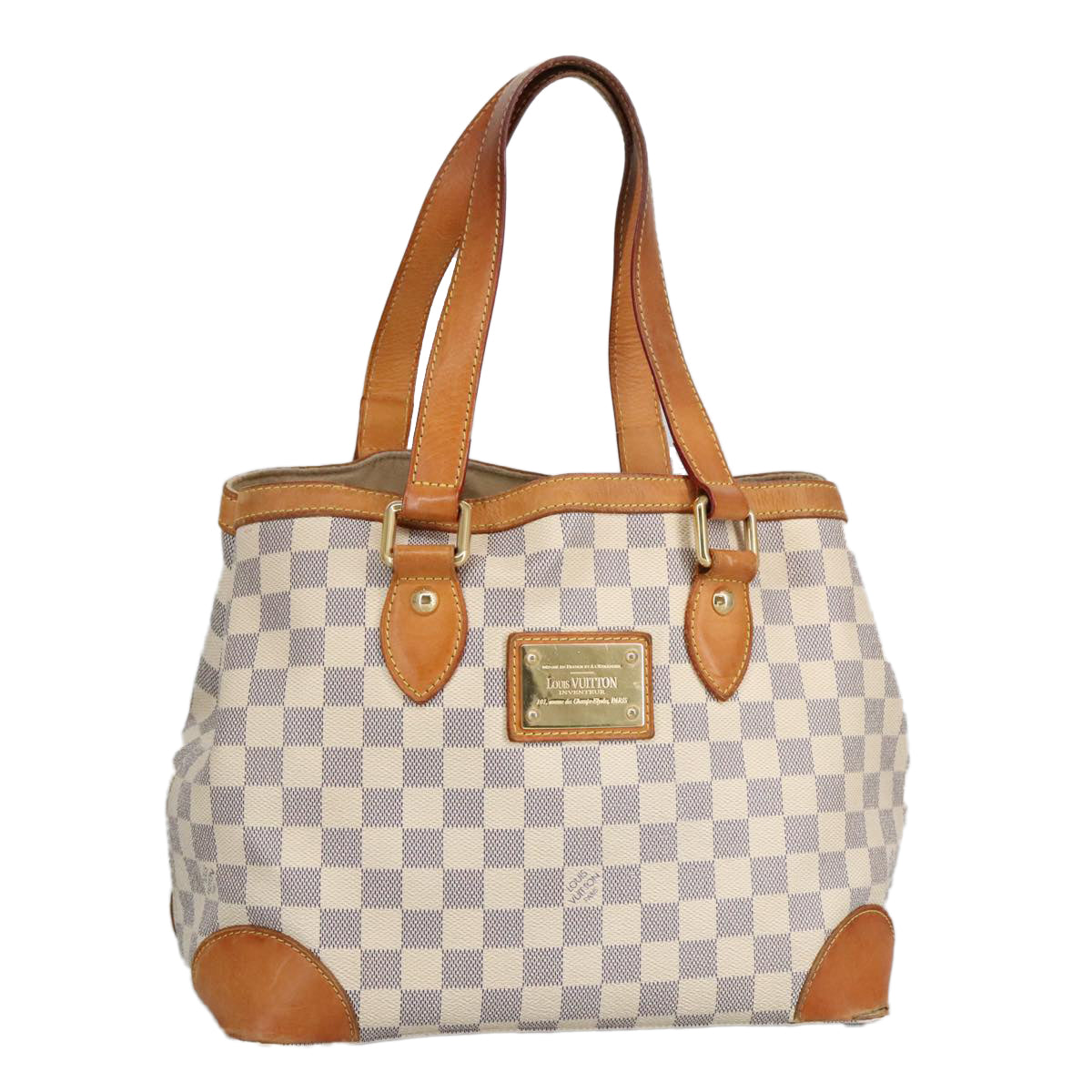 LOUIS VUITTON Damier Azur Hampstead PM Tote Bag N51207 LV Auth 98648