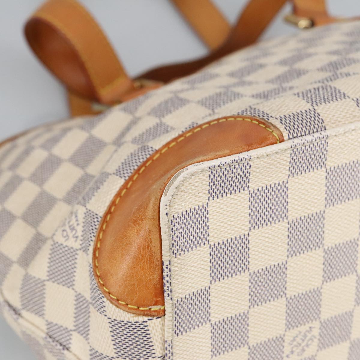 LOUIS VUITTON Damier Azur Hampstead PM Tote Bag N51207 LV Auth 98648