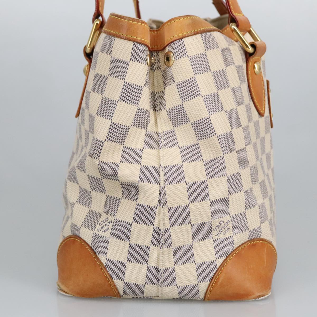 LOUIS VUITTON Damier Azur Hampstead PM Tote Bag N51207 LV Auth 98648