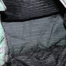 PRADA Boston Bag Nylon 2way Green Silver Auth 98649-11