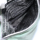 PRADA Boston Bag Nylon 2way Green Silver Auth 98649-23