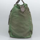 PRADA Boston Bag Nylon 2way Green Silver Auth 98649-4