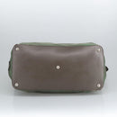 PRADA Boston Bag Nylon 2way Green Silver Auth 98649-5