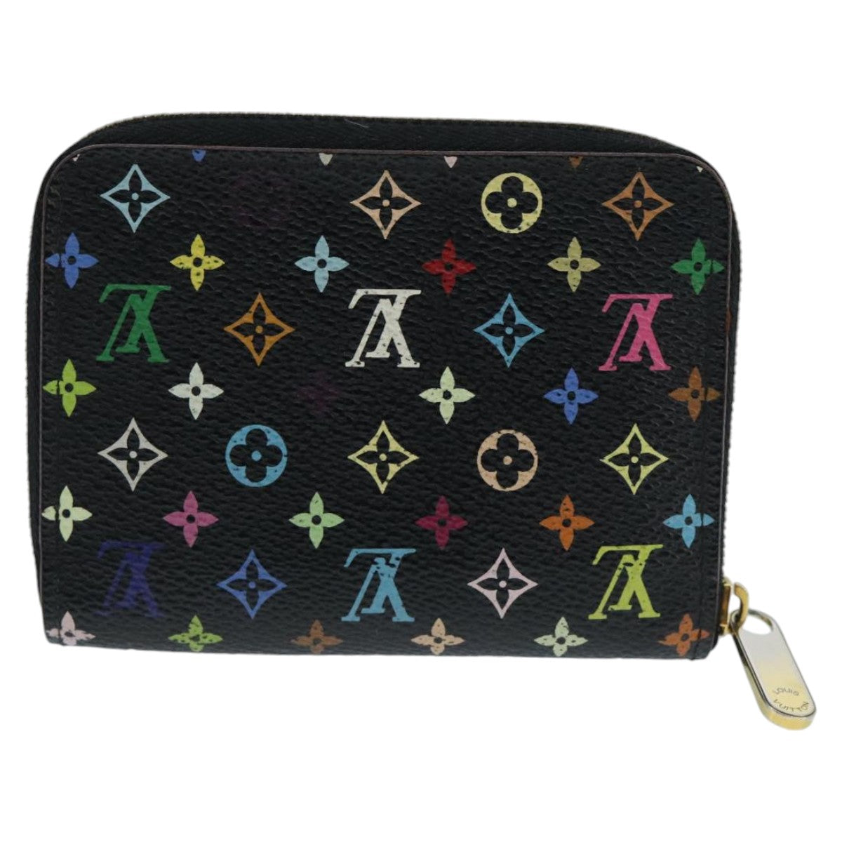 LOUIS VUITTON Monogram Multicolor Zippy Coin Purse  Black M93740 LV Auth 98669 - 0