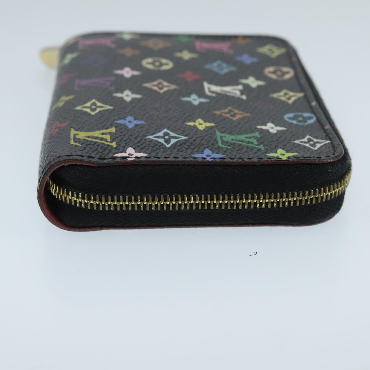 LOUIS VUITTON Monogram Multicolor Zippy Coin Purse  Black M93740 LV Auth 98669