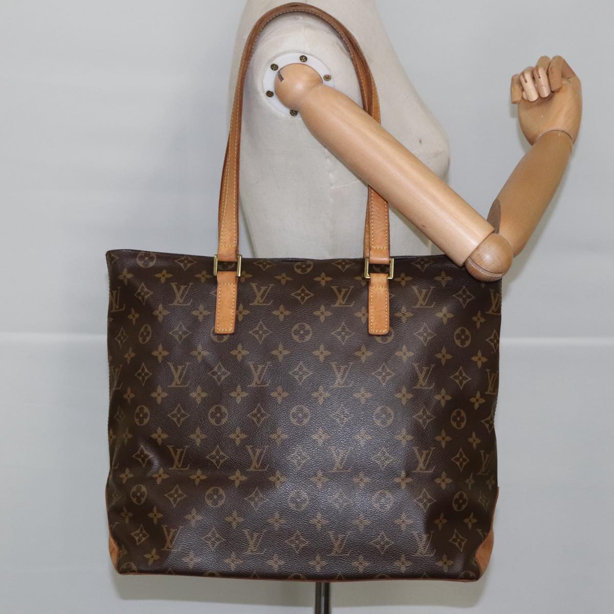 LOUIS VUITTON Monogram Cabas Mezzo Tote Bag M51151 LV Auth 98688