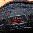 PRADA Tote Bag Nylon 2way Orange Silver Auth 98724-19