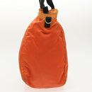 PRADA Tote Bag Nylon 2way Orange Silver Auth 98724-3