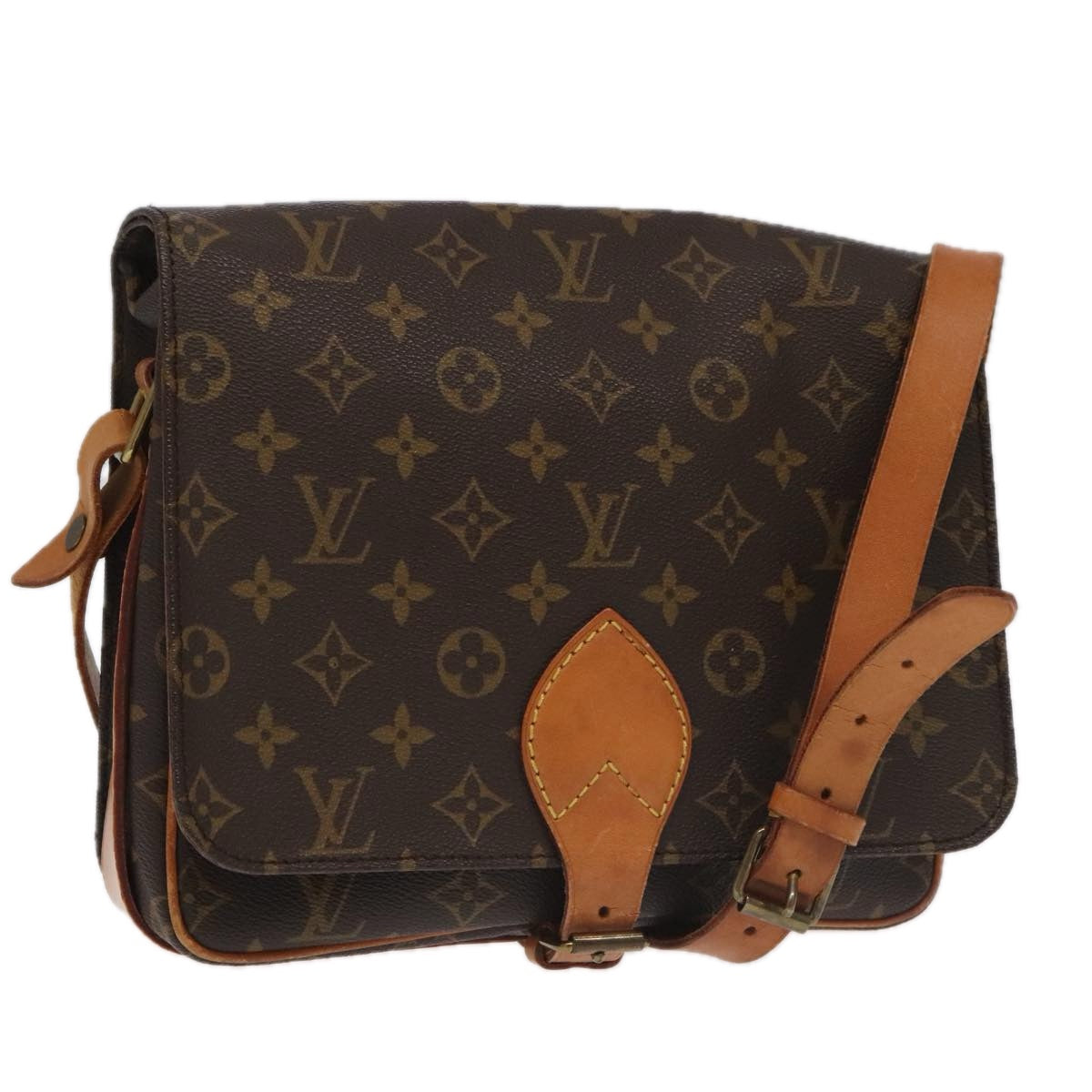 LOUIS VUITTON Monogram Cartouchiere GM Shoulder Bag M51252 LV Auth 98759