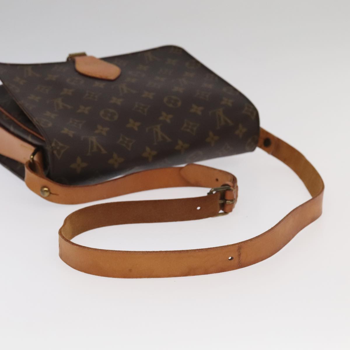 LOUIS VUITTON Monogram Cartouchiere GM Shoulder Bag M51252 LV Auth 98759