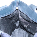 Salvatore Ferragamo Tote Bag Canvas Navy Gold Auth 98764-18