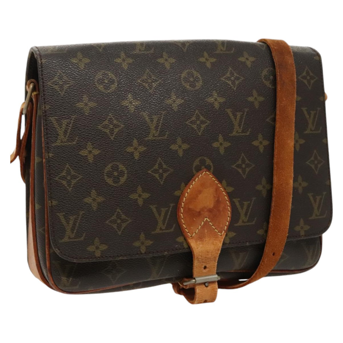 LOUIS VUITTON Monogram Cartouchiere GM Shoulder Bag Vintage M51252 LV Auth 98771