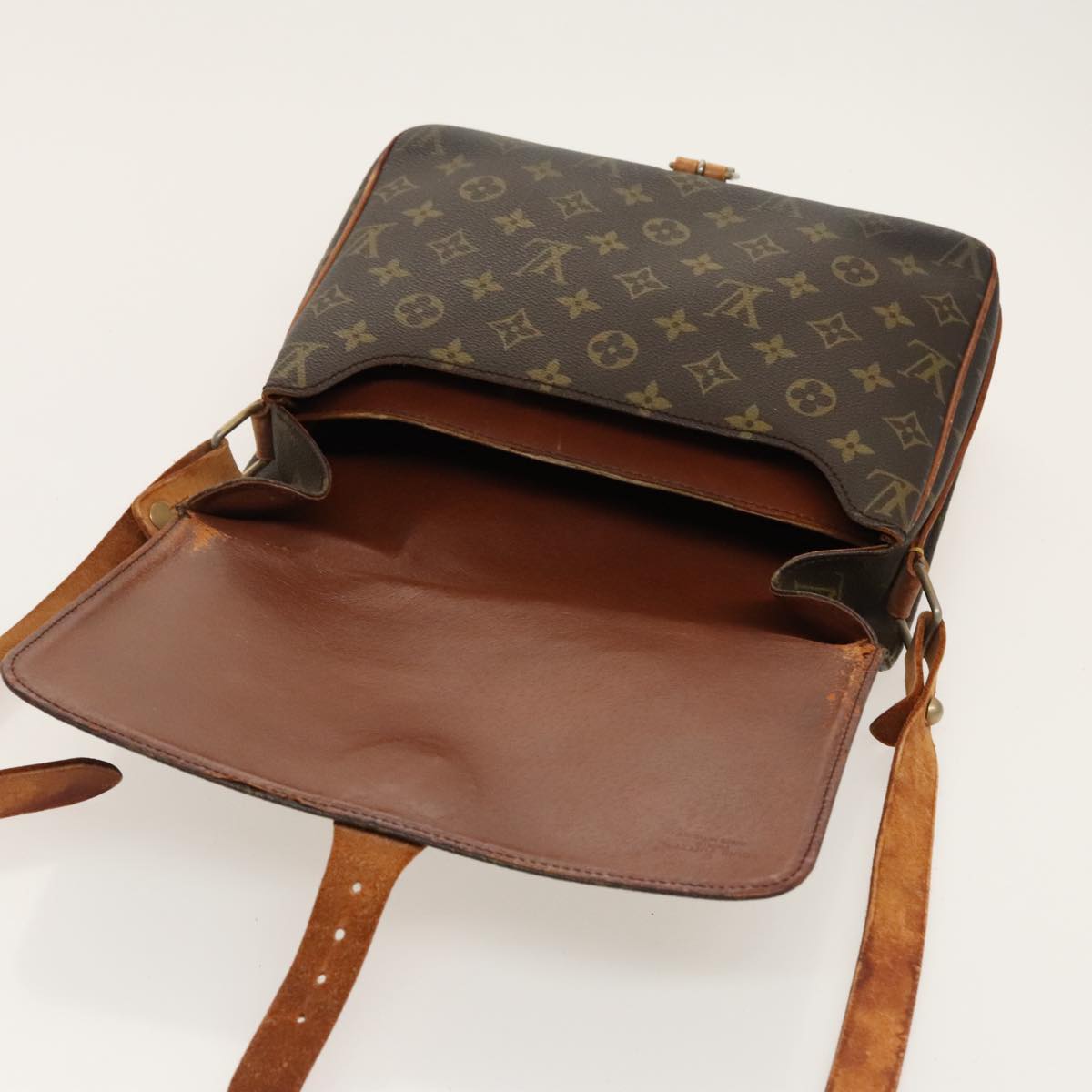 LOUIS VUITTON Monogram Cartouchiere GM Shoulder Bag Vintage M51252 LV Auth 98771