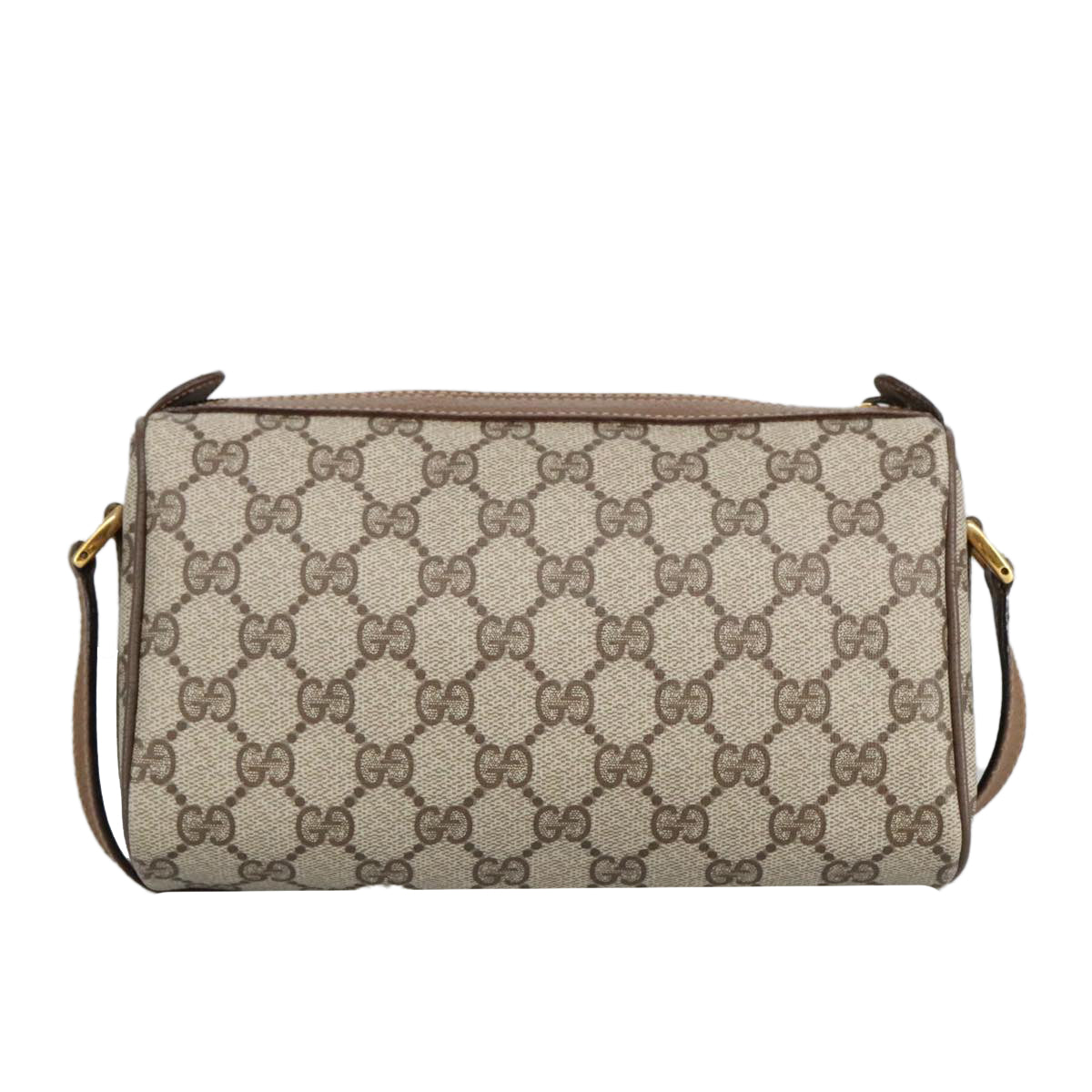 GUCCI GG Supreme Web Sherry Line Shoulder Bag PVC Beige 89 02 018 Auth 98792 - 0